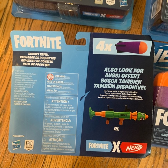 Nerf Fortnite Rocket Refill Includes 8 Nerf Foam Rockets 2 Packs of 4 - Picture 3 of 7